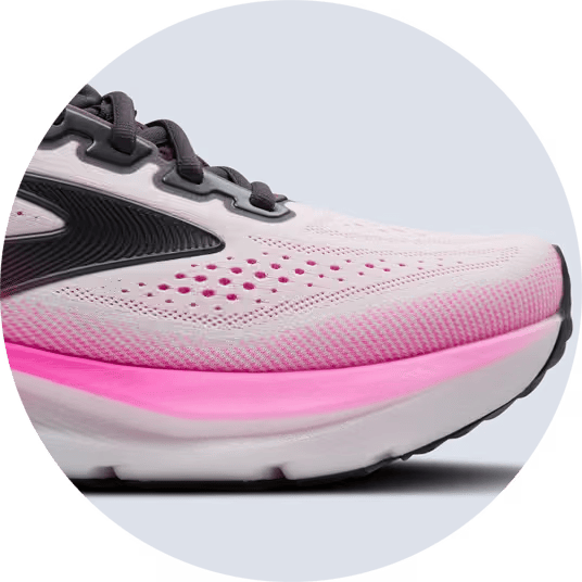 Buty do biegania damskie Brooks GLYCERIN GTS 23 White/Phantom/ Cyber Pink glycerin-gts-23-f-trait-1