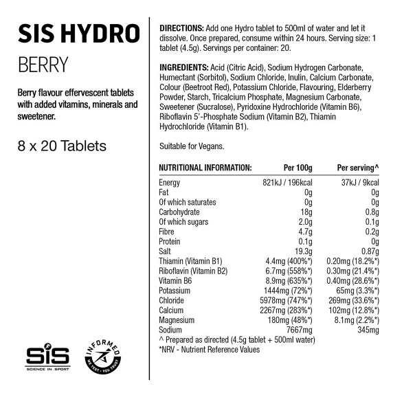 Tabletki nawadniające SIS GO HYDRO Berry, 20x4,2g Hydro_Berry_8_03