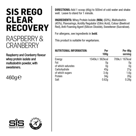 Napój regeneracyjny SIS Rego Clear Recovery Powder Raspberry&Cranberry 460g Rego_Clear_460g_Rasp_02.jpg.thumb.572.572