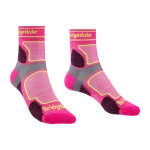 Skarpety damskie Bridgedale Ultralight T2 Coolmax Sport 3/4 Crew Wmn Pink