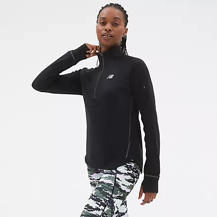 Bluza do biegania damska New Balance Heat Grid Half Zip WT23252BK