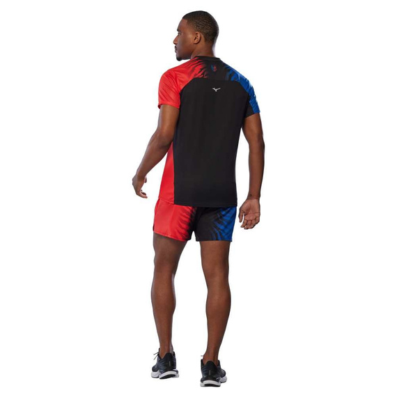 Koszulka do biegania MIZUNO Graphic Tee(M) Oni Red/Oni Blue