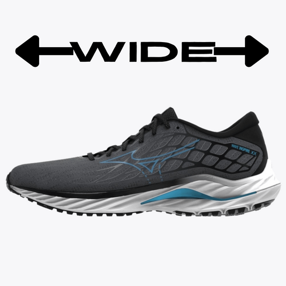 Buty do biegania Mizuno WAVE INSPIRE 20 WIDE Iron Gate/Parisian Blue/Black