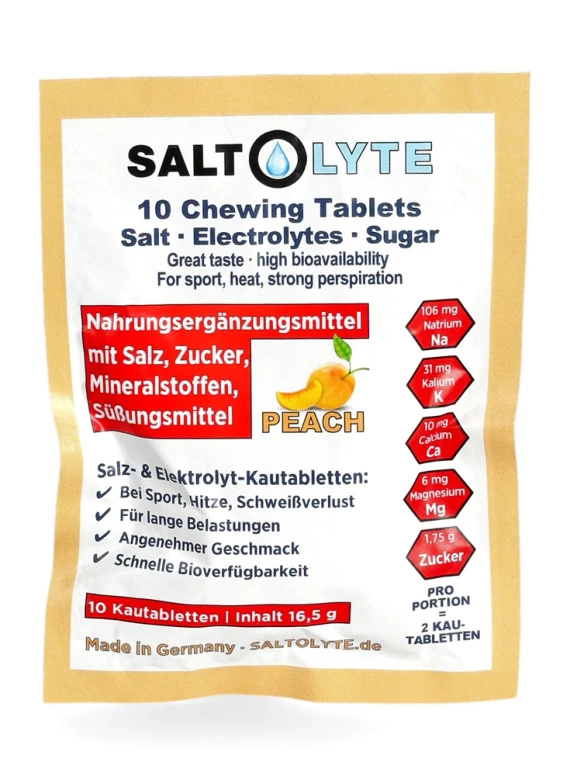 Tabletki Saltolyte CHEWING TABLETS 10 Peach