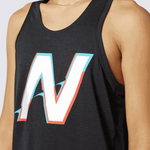 Koszulka do biegania New Balance PRINTED IMPACT MT01233BWB