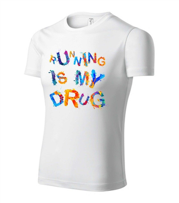 Koszulka Picollio PIXEL - Running Is My Drug Color