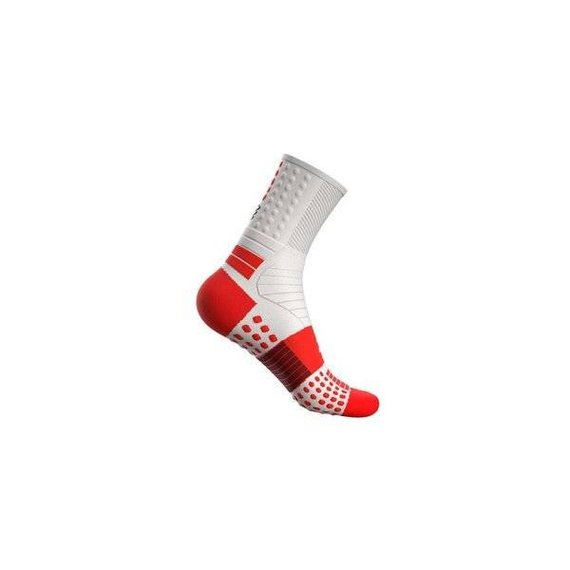 Skarpety Compressport PRO MARATHON SOCKS FLUO RED/WHITE