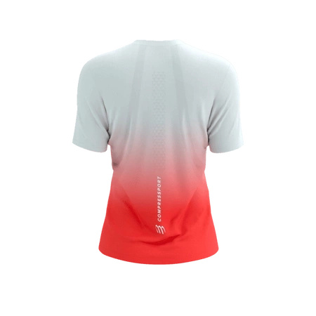 Koszulka damska Compressport PERFORMANCE SS T-SHIRT Fluo Red/White