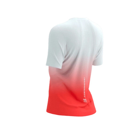 Koszulka damska Compressport PERFORMANCE SS T-SHIRT Fluo Red/White