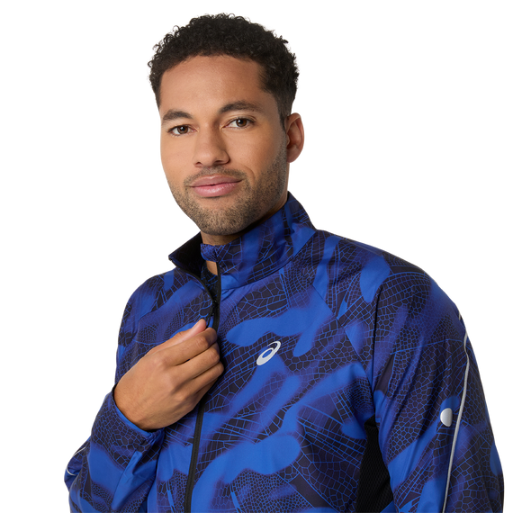 Kurtka do biegania Asics ROAD LITE-SHOW PACKABLE JACKET Performance Black/Dark Cobalt