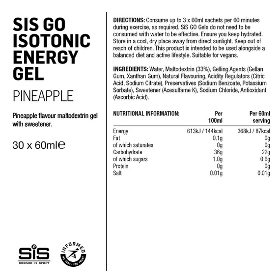 SIS GO Żel Izotoniczny - Ananas 60ml