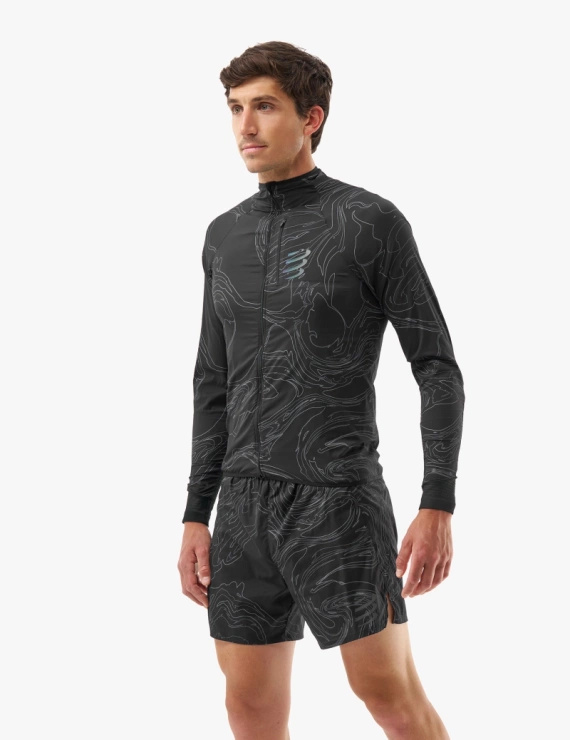 Kurtka do biegania COMPRESSPORT HURRICANE WINDPROOF AURORA