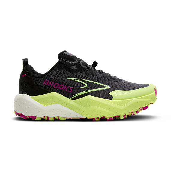 Buty do biegania trailowe damskie Brooks CALDERA 8 Grey/Black/Lime