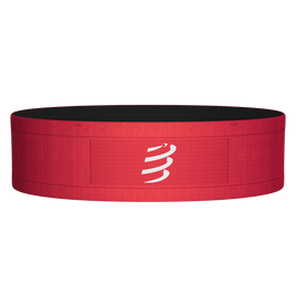 Pas na biodra z kieszeniami COMPRESSPORT Free Belt Fluo Red/Black