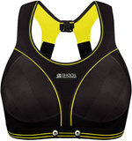 Biustonosz sportowy Shock Absorber RUN S5044 HRM Black/Lime