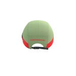 Czapka do biegania COMPRESSPORT 5 PANEL LIGHT CAP Nile/Fluo Red