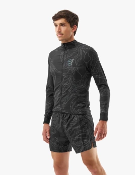 Kurtka do biegania COMPRESSPORT HURRICANE WINDPROOF AURORA