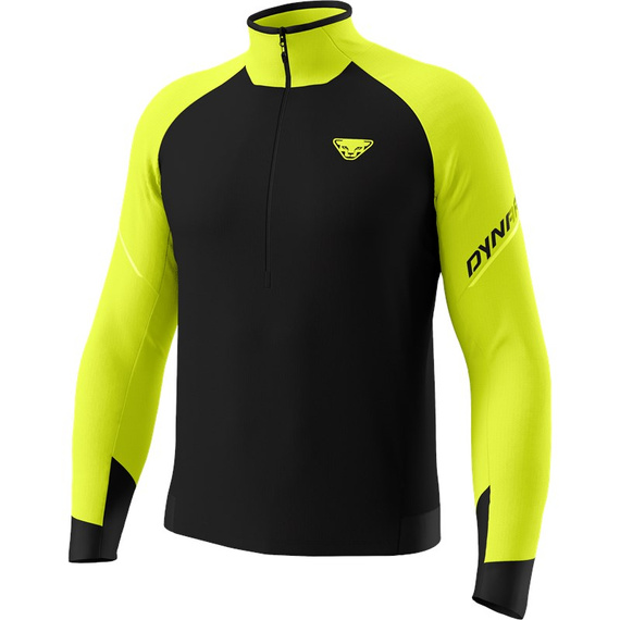 Koszulka/bluza do biegania DYNAFIT Alpine Longsleeve 1/2 Zip Tee M Ultra Yellow
