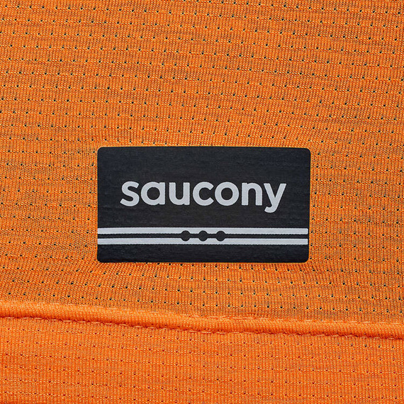 Koszulka męska Saucony Stopwatch Short Sleeve - Pepper Heather