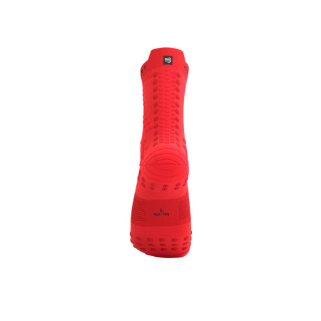 Skarpety COMPRESSPORT ProRacing Socks V4 TRAIL Fluo Red/Black