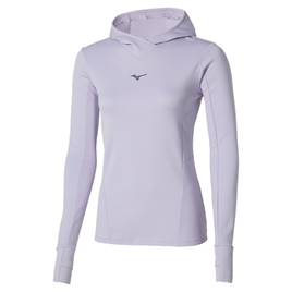 Damska ocieplana bluza do biegania MIZUNO Active Warmalite Hooded Long Sleeve Top Icelandic Blue