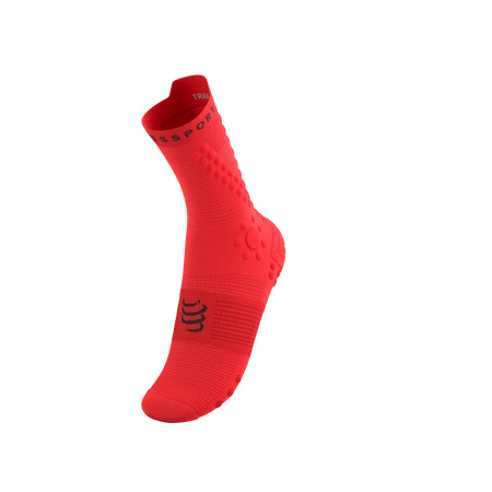 Skarpety COMPRESSPORT ProRacing Socks V4 TRAIL Fluo Red/Black