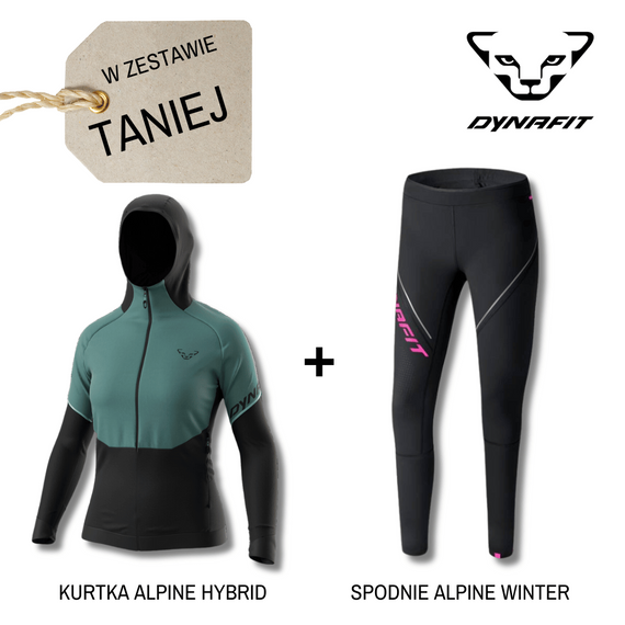 Zestaw DYNAFIT na zimę dla Niej: kurtka Alpine Hybrid Jacket + spodnie Alpine Winter Tight