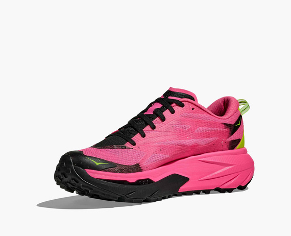 Buty do biegania damskie trailowe HOKA Mafate 5 Neon Rose/Black