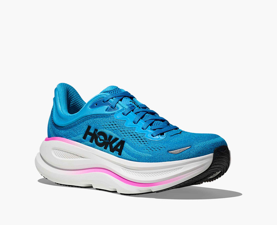 Buty do biegania damskie HOKA BONDI 9 Skyward Blue/Neon Fuchsia