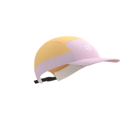 Czapka do biegania COMPRESSPORT 5 PANEL LIGHT CAP Buff Orange/Roseate