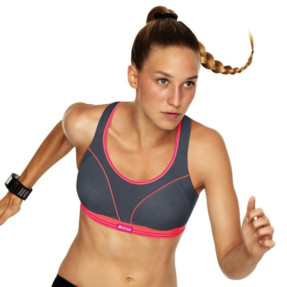 Biustonosz sportowy Shock Absorber RUN S5044 Grey/Pink