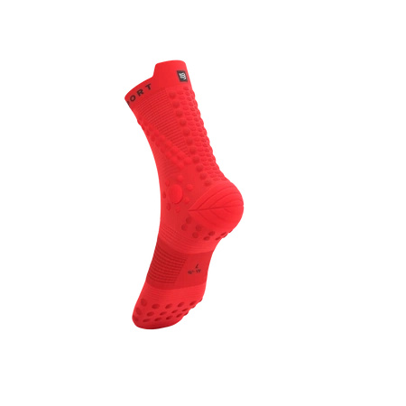 Skarpety COMPRESSPORT ProRacing Socks V4 TRAIL Fluo Red/Black