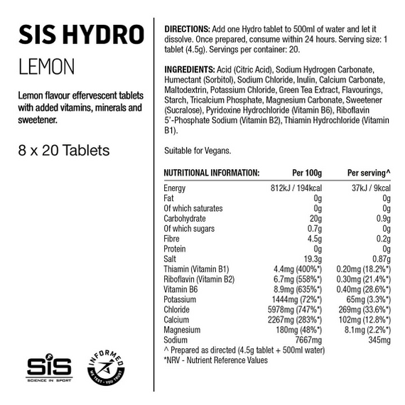 Napój SIS GO Hydro+ Lemon Powder 6x4,5g