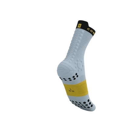 Skarpety COMPRESSPORT ProRacing Socks V4 TRAIL Grey Dawn/Ceylon Yellow