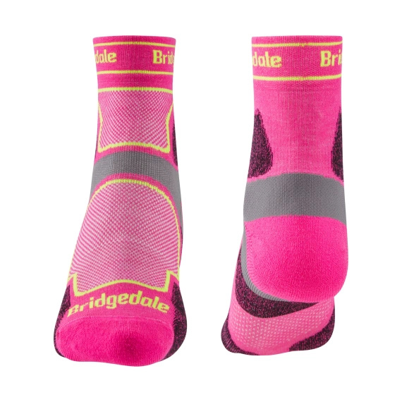 Skarpety damskie Bridgedale Ultralight T2 Coolmax Sport 3/4 Crew Wmn Pink