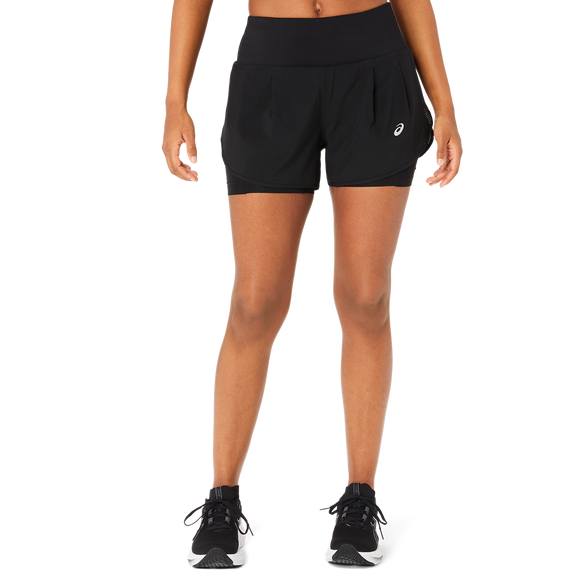 Spodenki damskie Asics ROAD 2-N-1 3.5IN SHORT Performance Black