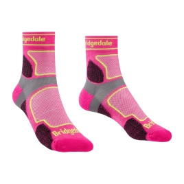 Skarpety damskie Bridgedale Ultralight T2 Coolmax Sport 3/4 Crew Wmn Pink