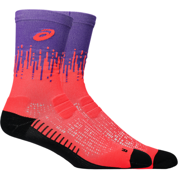 Skarpety do biegania Asics PERFORMANCE RUN SOCK CREW TOKYO Flash Red/Edo Purple