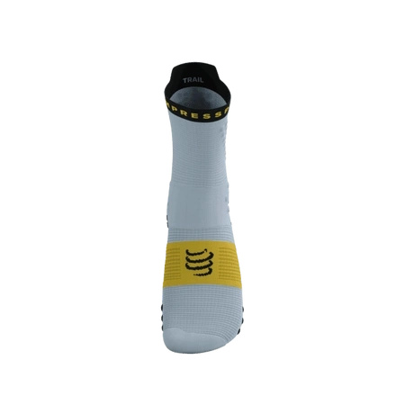Skarpety COMPRESSPORT ProRacing Socks V4 TRAIL Grey Dawn/Ceylon Yellow