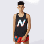 Koszulka do biegania New Balance PRINTED IMPACT MT01233BWB