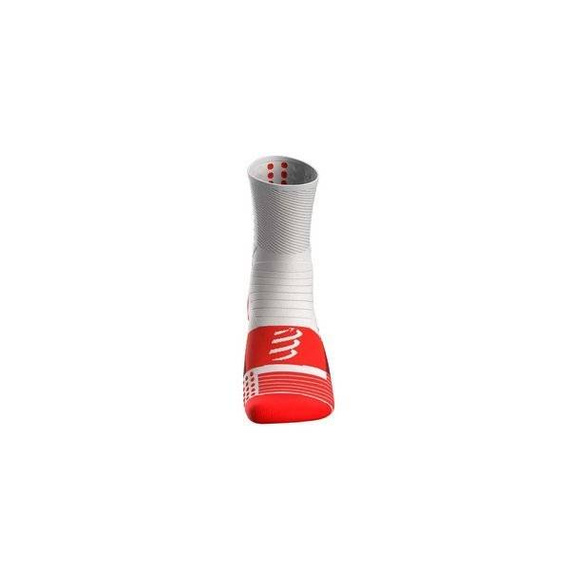 Skarpety Compressport PRO MARATHON SOCKS FLUO RED/WHITE