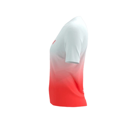 Koszulka damska Compressport PERFORMANCE SS T-SHIRT Fluo Red/White