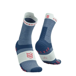 Skarpety COMPRESSPORT ProRacing Socks V4 Run High Blues/Sugar