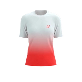 Koszulka damska Compressport PERFORMANCE SS T-SHIRT Fluo Red/White