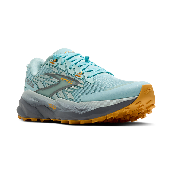 Buty do biegania trailowe damskie Brooks CASCADIA 19 Clearwater/Primer Grey/Apricot