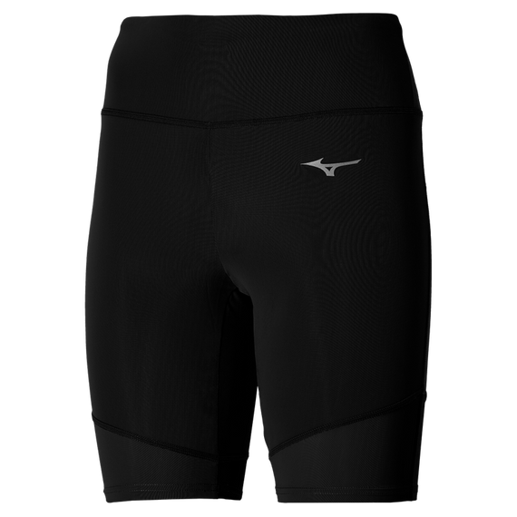 Spodenki do biegania damskie MIZUNO IMPULSE CORE MID TIGHT Black/Light Green