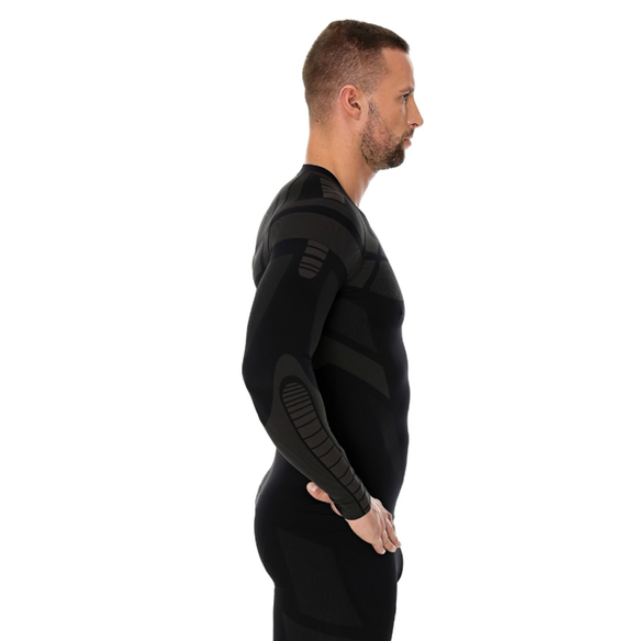 Bluza termoaktywna Brubeck DRY LS13080 Czarna/Grafit