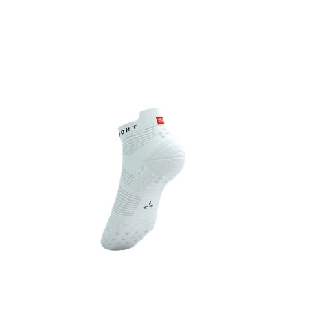 Skarpety COMPRESSPORT ProRacing Socks V4 RUN LOW White/Black