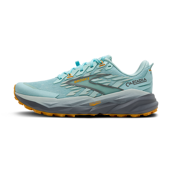 Buty do biegania trailowe damskie Brooks CASCADIA 19 Clearwater/Primer Grey/Apricot