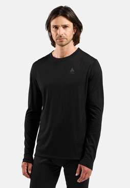 Koszulka termoaktywna z długim rękawem męska ODLO Merino 160 BL Top Crew Neck l/s czarna